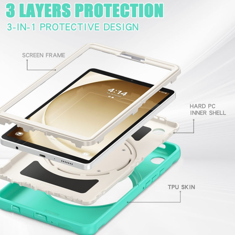 For Samsung Galaxy Tab A9 / Tab A11 Shockproof TPU + PC Protective Tablet Case(Mint Green) by bashfashion