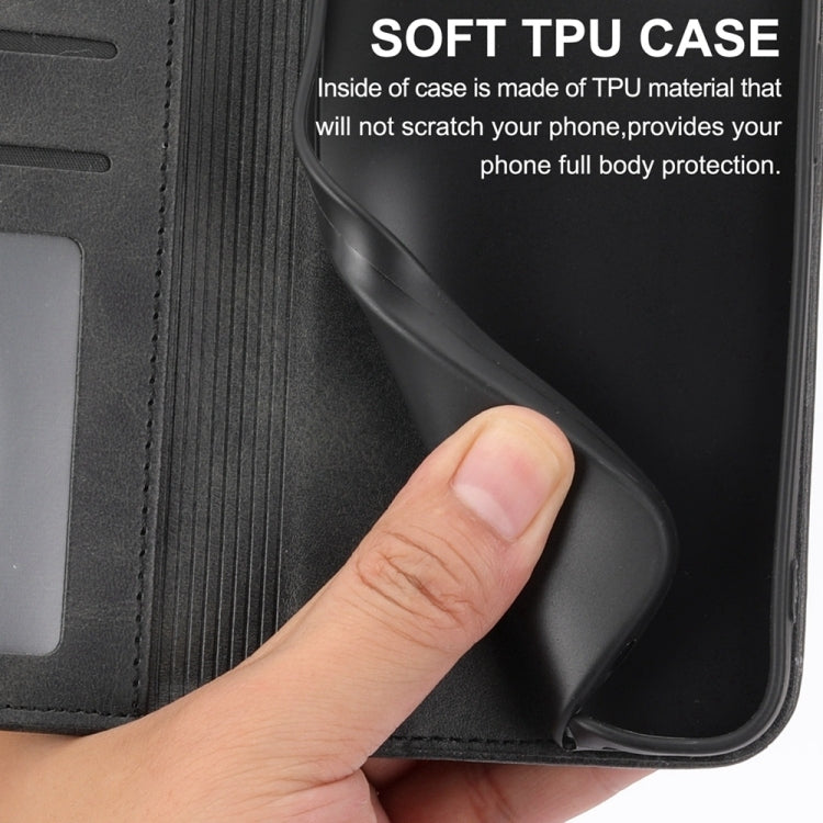 For iPhone 16e Cubic Grid Calf Texture Magnetic Leather Phone Case(Black) by bashfashion