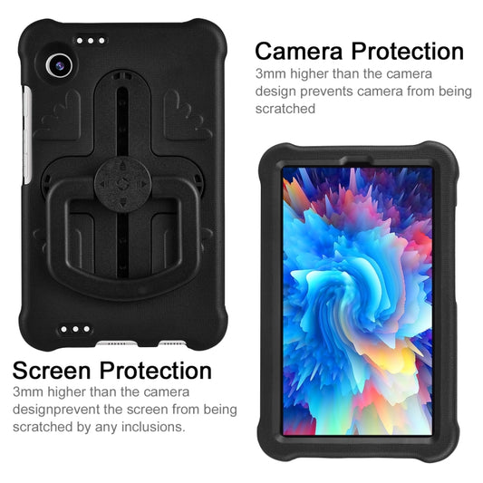 For Samsung Galaxy Tab A9 / A11 Shield 360 Rotation Handle EVA Shockproof PC Tablet Case(Black) by bashfashion