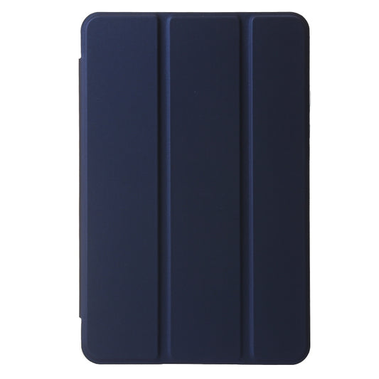 For Samsung Galaxy Tab A11 / A9 3-Fold Clear Acrylic Leather Tablet Case(Dark Blue) by bashfashion
