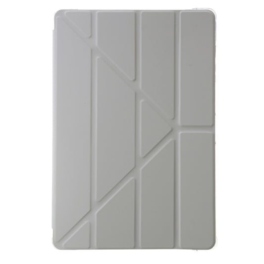 For Samsung Galaxy Tab S9 Clear Acrylic Deformation Leather Tablet Case(Grey) by bashfashion