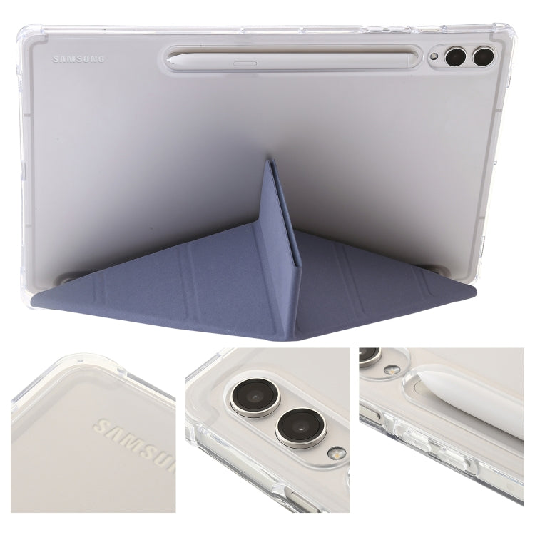 For Samsung Galaxy Tab S10+ / S9+ Clear Acrylic Deformation Leather Tablet Case(Lavender) by bashfashion