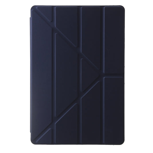For Samsung Galaxy Tab S10 FE / S9 FE Clear Acrylic Deformation Leather Tablet Case(Dark Blue) by bashfashion