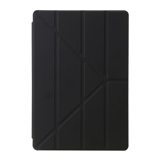 For Samsung Galaxy Tab S10 FE / S9 FE Clear Acrylic Deformation Leather Tablet Case(Black) by bashfashion