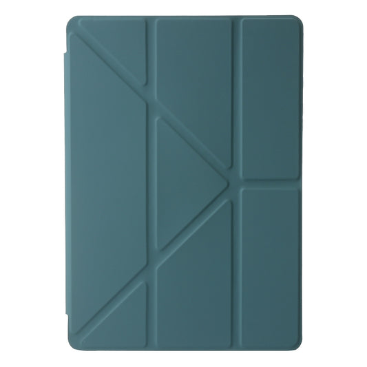 For Samsung Galaxy Tab A9+ Clear Acrylic Deformation Leather Tablet Case(Deep Green) by bashfashion