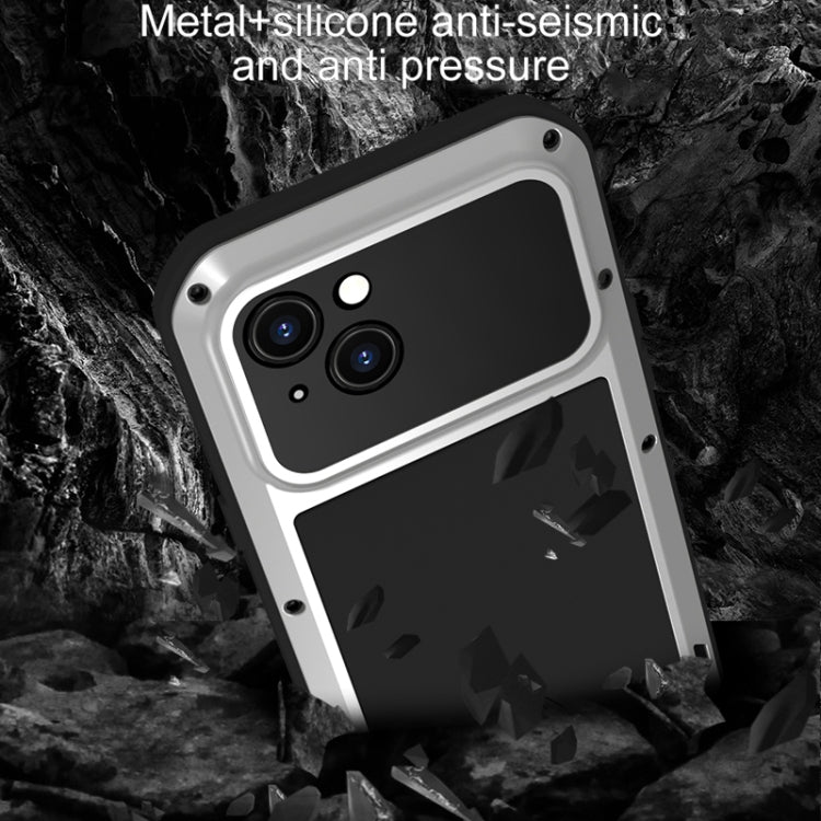 For iPhone 15 Plus LOVE MEI Metal Shockproof Life Waterproof Dustproof Phone Case(Red) by LOVE MEI