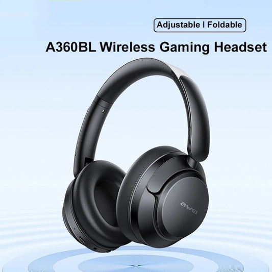 AWEI A360BL Foldable Wireless Bluetooth Gaming Headset(Black) by awei
