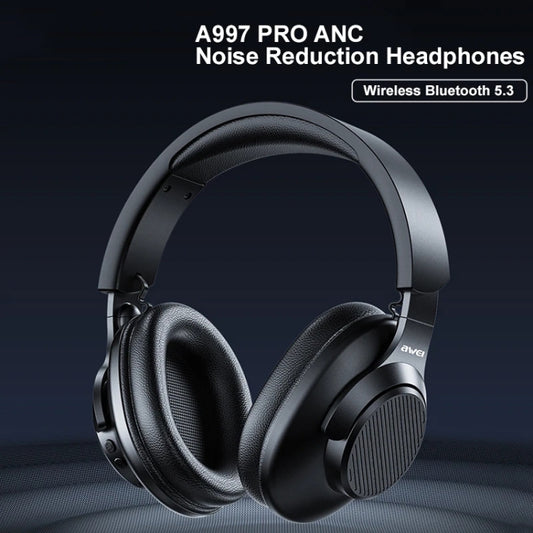 AWEI A997 Pro Active Noise Reduction Wireless Headset(Black) by awei
