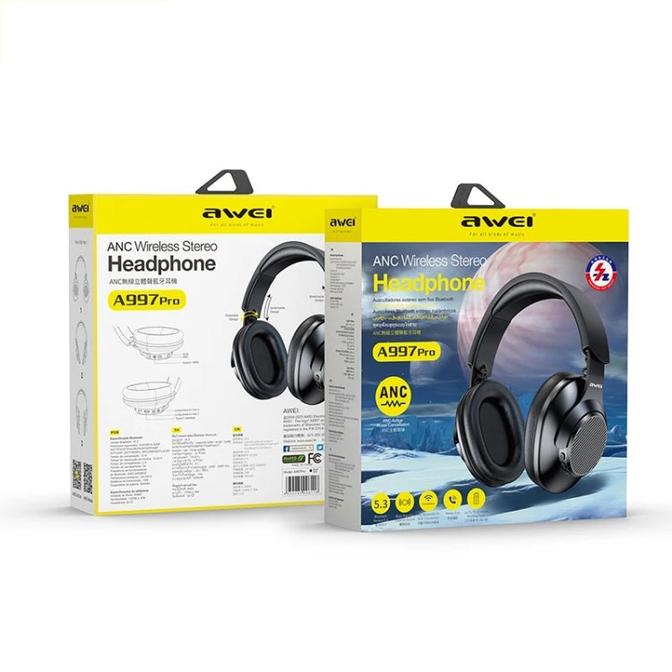 AWEI A997 Pro Active Noise Reduction Wireless Headset(Black) by awei