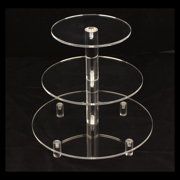 YX062 3 Tier Acrylic Circular Cupcake Stand by bashfashion