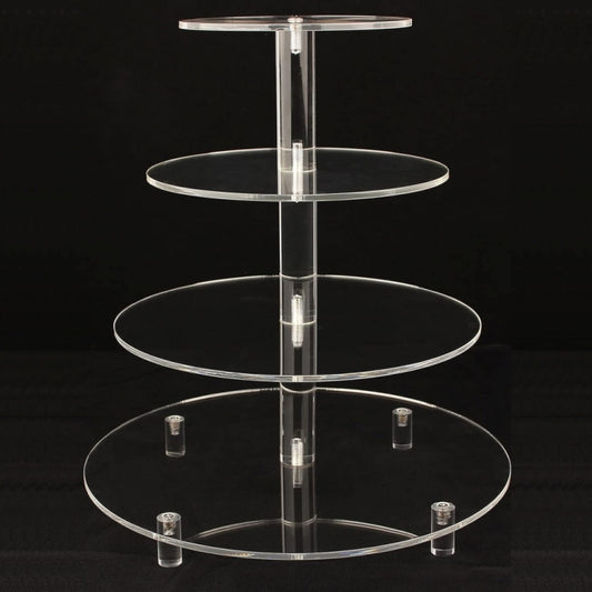 YX064 4 Tier Acrylic Circular Cupcake Stand by bashfashion