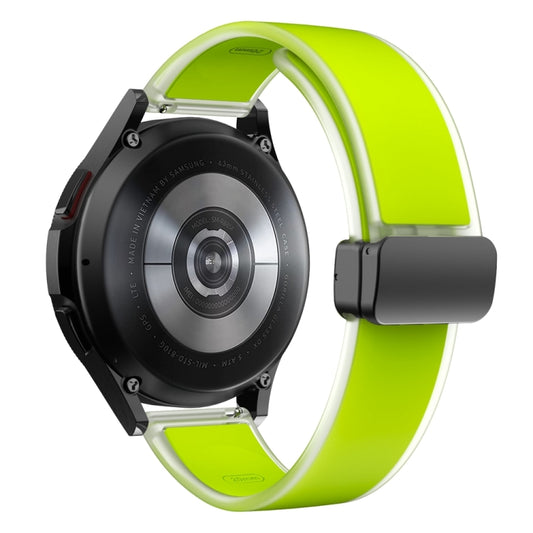 For Samsung Galaxy Watch6 / 5 / 4 Translucent Magnetic Black Buckle Silicone Watch Band(Green) by bashfashion