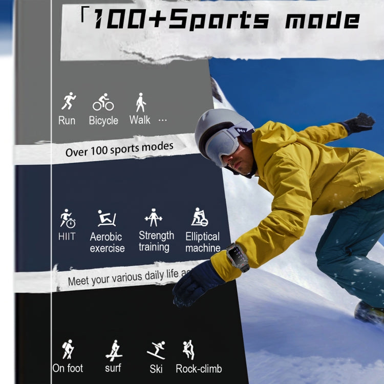 CF26 1.57inch BT5.2 Smart Bracelet Support Sleep Detection, Style:Steel Strap(Black) by bashfashion