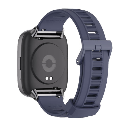 For Redmi Watch 3 Lite / Watch 3 Active Mijobs Flat Hole Breathable TPU Watch Band(Midnight Blue+Black) by MIJOBS