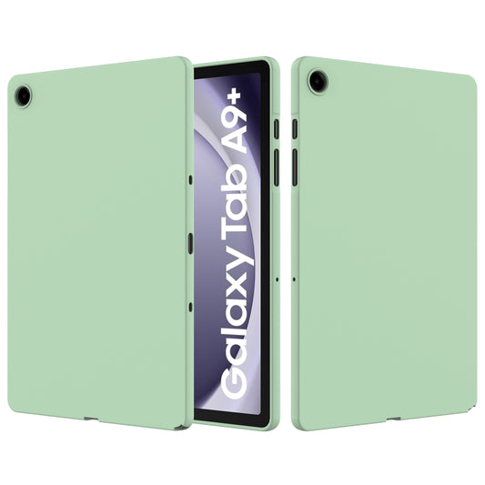 For Samsung Galaxy Tab A9+ Pure Color Liquid Silicone Shockproof Tablet Case(Green) by bashfashion