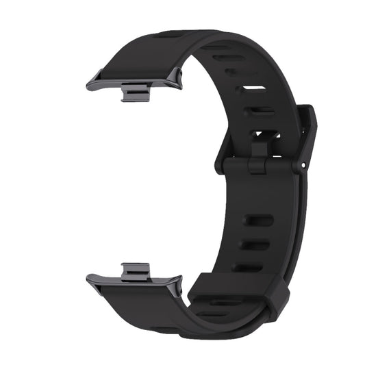 For Xiaomi Smart Band 9 Pro / 8 Pro Mijobs Flat Hole Breathable Silicone Watch Band(Black) by MIJOBS