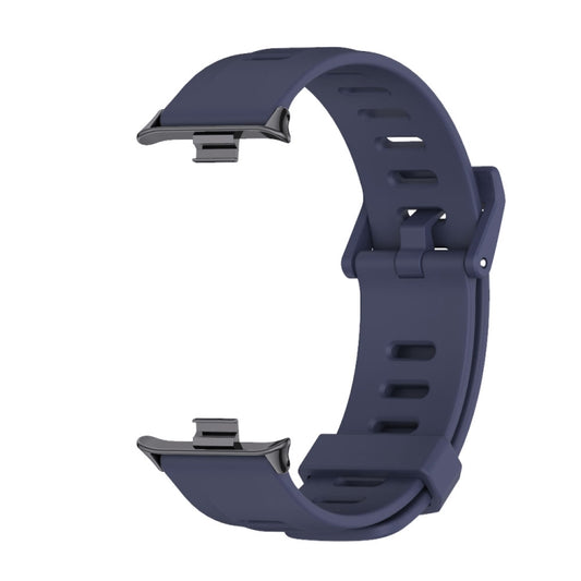 For Xiaomi Smart Band 9 Pro / 8 Pro Mijobs Flat Hole Breathable Silicone Watch Band(Midnight Blue+Black) by MIJOBS