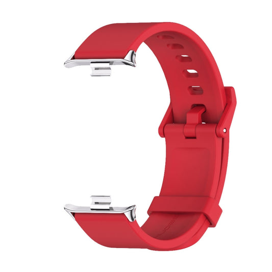 For Xiaomi Smart Band 9 Pro / 8 Pro Mijobs Silicone Breathable Watch Band(Red+Silver) by MIJOBS