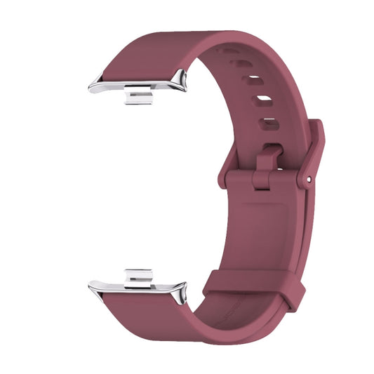 For Xiaomi Smart Band 9 Pro / 8 Pro Mijobs Silicone Breathable Watch Band(Wine Red+Silver) by MIJOBS