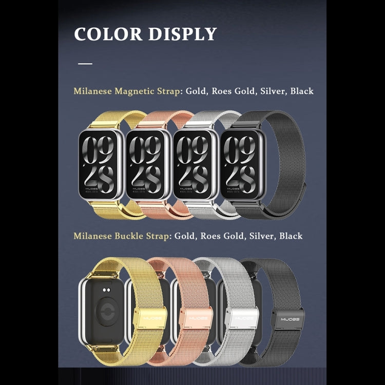 For Xiaomi Smart Band 9 Pro / 8 Pro Mijobs Milan Buckle Stainless Steel Watch Band(Gold) by MIJOBS