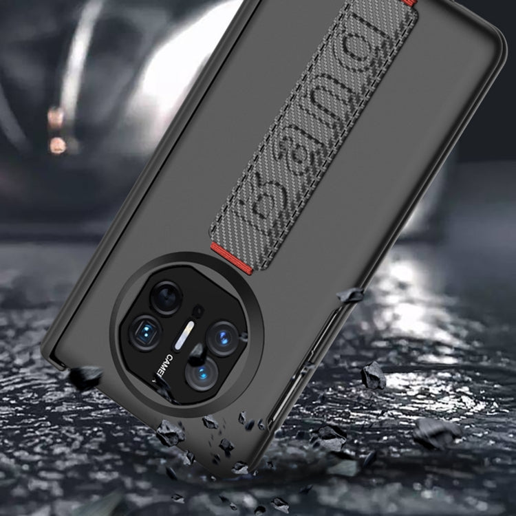 For Huawei Mate X5 GKK Wristband Integrated Privacy Film Magnetic Hinge Phone Case(Dark Green) by GKK