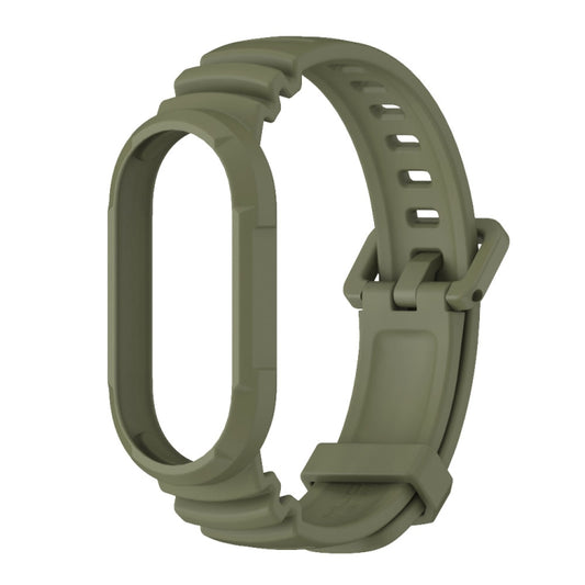 For Xiaomi Mi Band 8 MIJOBS GS Unibody Solid Color Sports Watch Band(Army Green) by MIJOBS