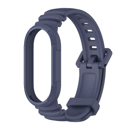 For Xiaomi Mi Band 8 MIJOBS GS Unibody Solid Color Sports Watch Band(Midnight Blue) by MIJOBS