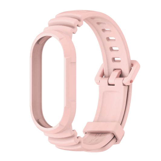 For Xiaomi Mi Band 8 MIJOBS GS Unibody Solid Color Sports Watch Band(Pink) by MIJOBS
