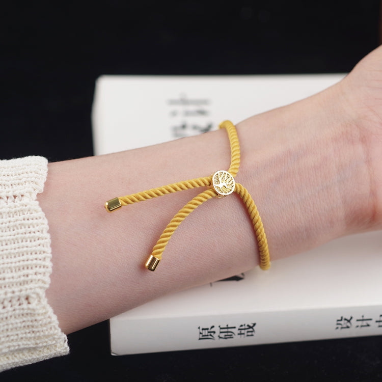 For Xiaomi Smart Band 10 / 9 / 8 Mibbs Milan Cord Bracelet Watch Band(Yellow) by MIJOBS