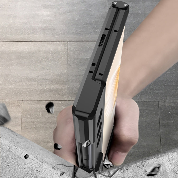 For Honor V Purse GKK Integrated Magnetic Folding Metal Full Coverage Phone Case(Blue) by GKK