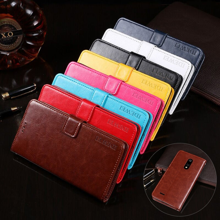 For Ulefone Note 8P idewei Crazy Horse Texture Horizontal Flip Leather Case with Holder & Card Slots & Wallet(Yellow) by idewei