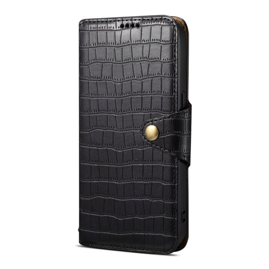 For Huawei Mate 60 Denior Crocodile Texture Oil Edge Leather Phone Case(Black) by Denior