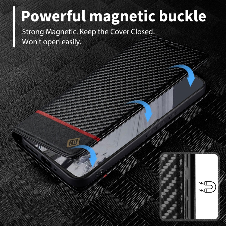 For Google Pixel 9 LC.IMEEKE Carbon Fiber Leather Phone Case(Horizontal Black) by LC.IMEEKE
