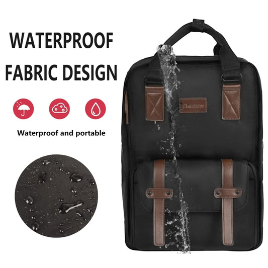 Cwatcun D78 Camera Laptop Backpack Bag With Detachable Insert Camera Case(Black) by Cwatcun