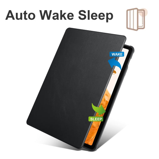 For Samsung Galaxy Tab S10+ / S9+ Acrylic 360 Degree Rotation Holder Tablet Leather Case(Black) by bashfashion