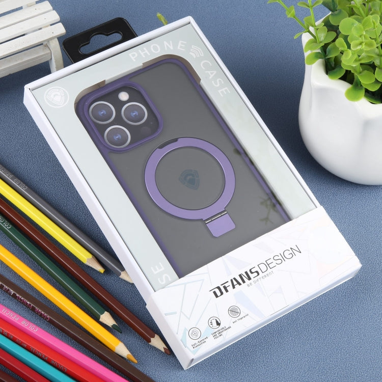 For iPhone 15 Pro DFANS DESIGN Frosted Magsafe Magnetic Holder Phone Case(Purple) by DFANS DESIGN