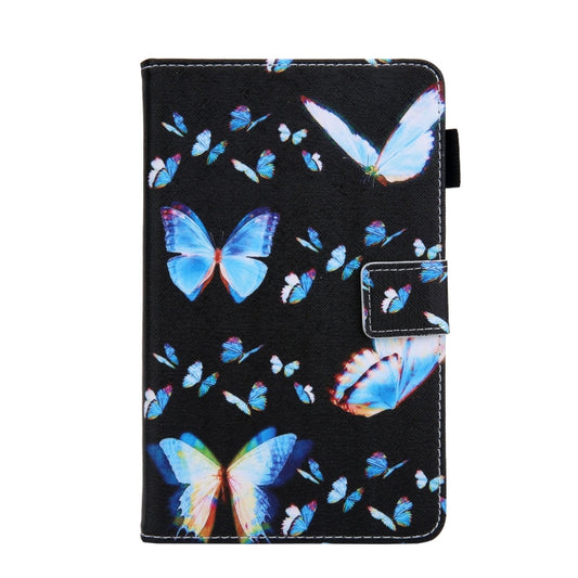 For Samsung Galaxy Tab A11+ / A9+ Colored Drawing Leather Tablet Case(Dream Blue Butterfly) by bashfashion