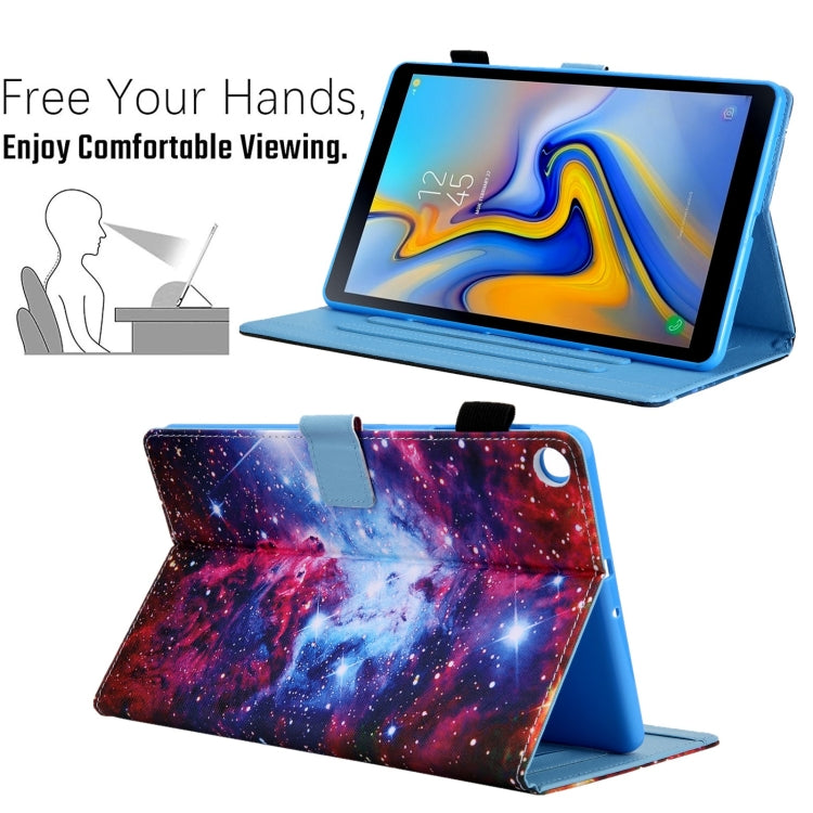 For Samsung Galaxy Tab A11+ / A9+ Colored Drawing Leather Tablet Case(Starry Sky) by bashfashion
