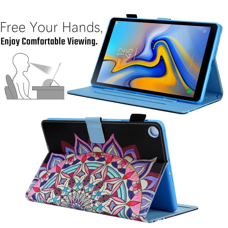 For Samsung Galaxy Tab A11 / A9 Colored Drawing Leather Tablet Case(National Flower) by bashfashion