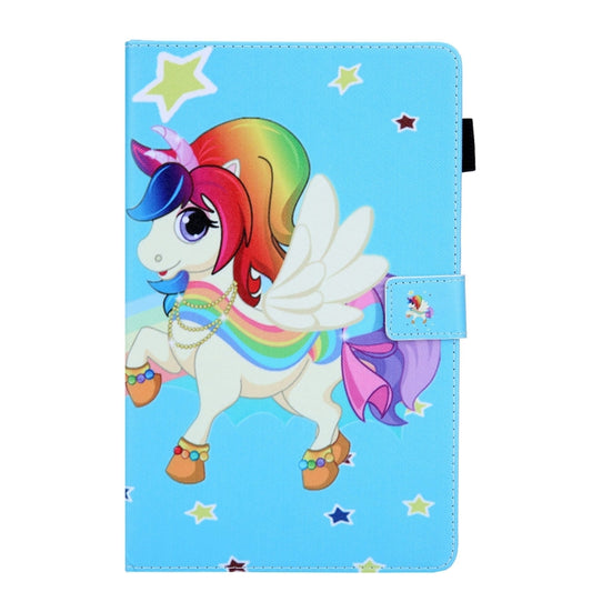 For Samsung Galaxy Tab A11+ / A9+ Colored Drawing Leather Tablet Case(Star Unicorn) by bashfashion