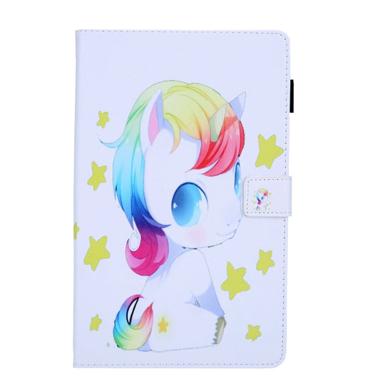 For Samsung Galaxy Tab A11 / A9 Colored Drawing Leather Tablet Case(Unicorn Baby) by bashfashion