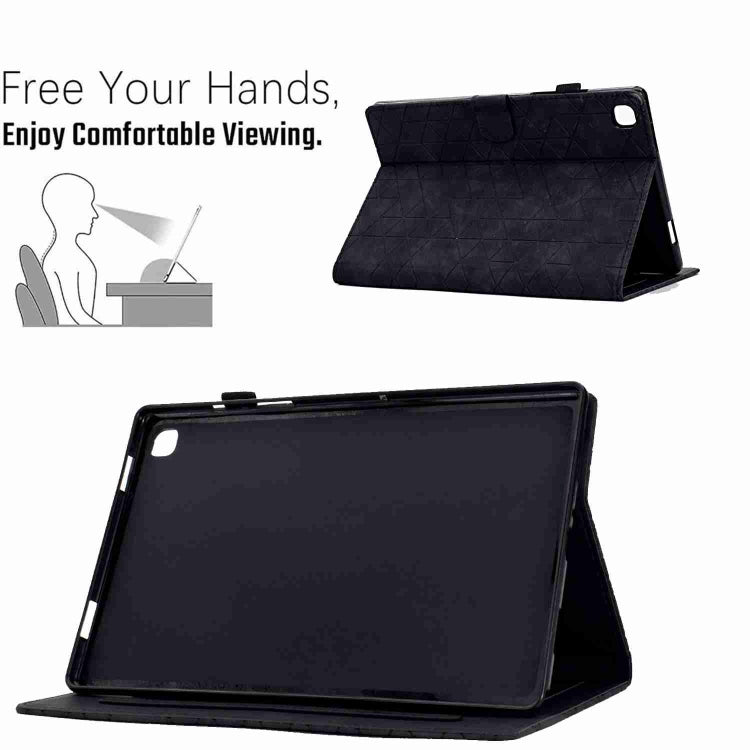 For Samsung Galaxy Tab A 10.1 2019 T510 Rhombus TPU Leather Tablet Case(Black) by bashfashion