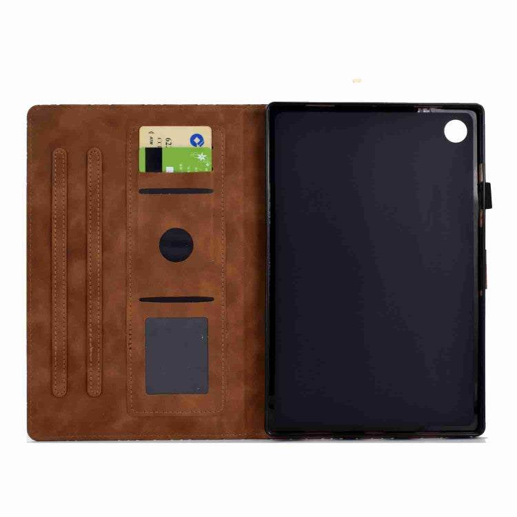 For Samsung Galaxy Tab A11 / A9 Rhombus TPU Smart Leather Tablet Case(Brown) by bashfashion
