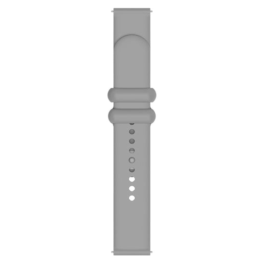 18mm Universal Solid Color Reverse Buckle Silicone Watch Band(Grey) by bashfashion