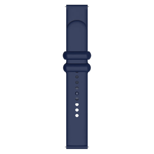 18mm Universal Solid Color Reverse Buckle Silicone Watch Band(Dark Blue) by bashfashion