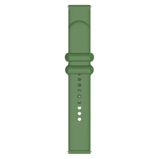 18mm Universal Solid Color Reverse Buckle Silicone Watch Band(Green) by bashfashion