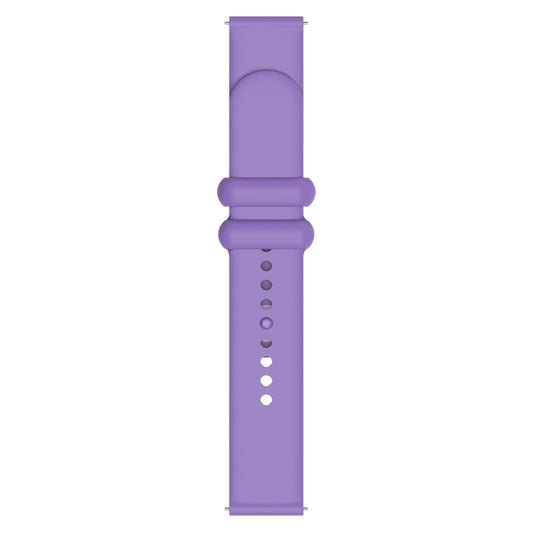22mm Universal Solid Color Reverse Buckle Silicone Watch Band(Purple) by bashfashion