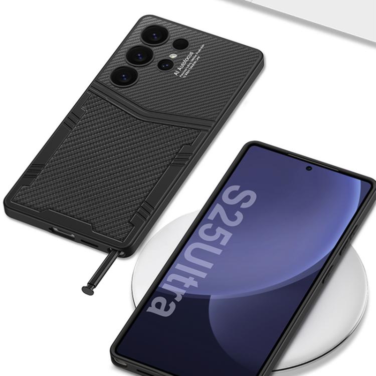 For Samsung Galaxy S25 Ultra 5G GKK TPU + PU Full Coverage Phone Case(Vertical Texture) by GKK