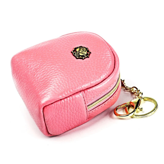 2028 Lady Portable Small Cosmetic Bag Leather Zipper Wallet Purse(Pink) by bashfashion