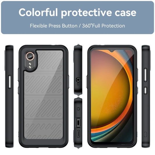 For Samsung Galaxy XCover 7 Colorful Series Acrylic Hybrid TPU Phone Case(Black) by bashfashion